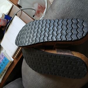 White Mountain Black Sandals with Non-Slip Soles